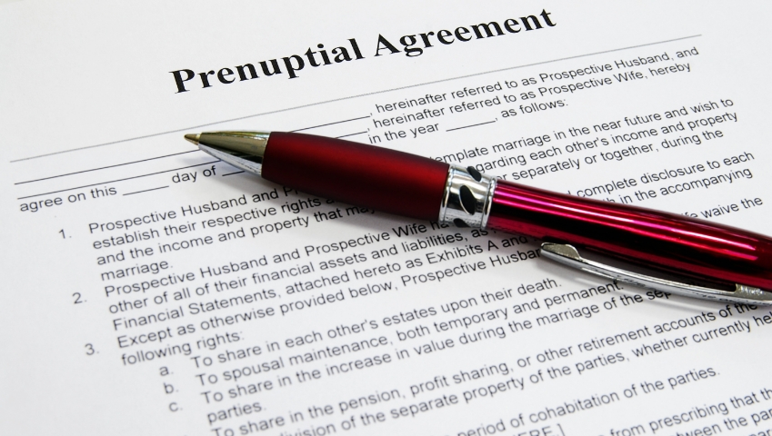 did the parties sign prenuptial agreements