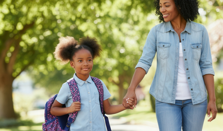 A child and her mother represent child custody cases.
