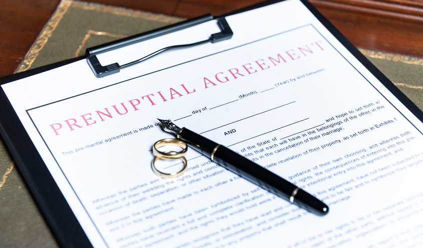 A prenuptial agreement can be beneficial.