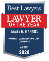 James G. Mannos Best Lawyers 2020 Lawyer of the year workers' compensation law - claimants - akron