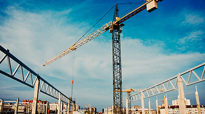 A large crane at a construction site