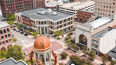 Aerial view of Akron Aerial view of Akron